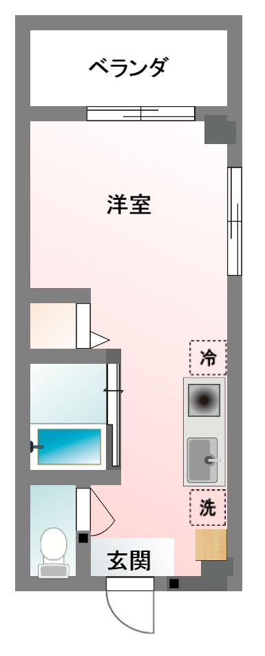 アーバンコート(1K/2階)の間取り写真