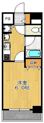 シャンティ千歳(1K/5階)の間取り写真