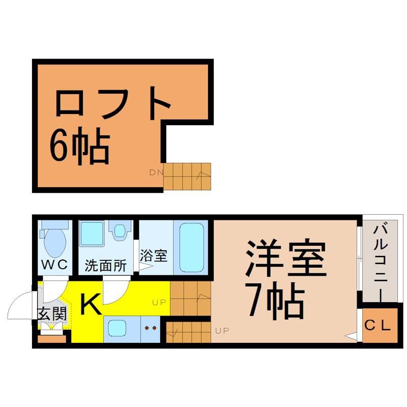FAMILY STAGE 伝馬町(1K/1階)の間取り写真