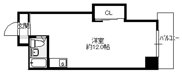 井上マンション(ワンルーム/2階)の間取り写真