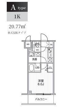 S-RESIDENCE横濱磯子ALIZE(1K/1階)の間取り写真