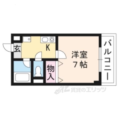 コープ松尾Ⅱ(1K/3階)の間取り写真