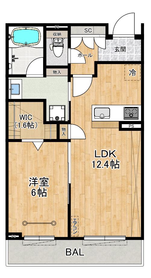 GIRASOLE ジラソーレ(1LDK/2階)の間取り写真