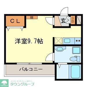 CHAMBRE HIDEMIⅡ(ワンルーム/4階)の間取り写真