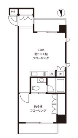 イースト秋葉原(1LDK/3階)の間取り写真