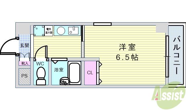 CASAAZUL(1K/2階)の間取り写真