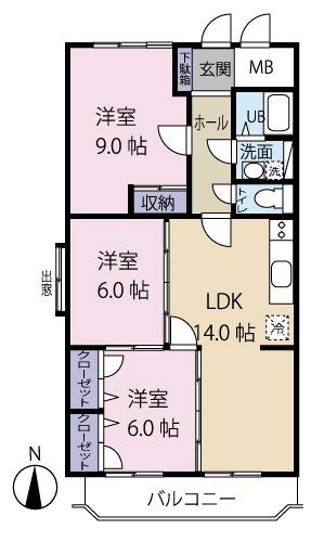 エル・ソレーダ(3LDK/1階)の間取り写真