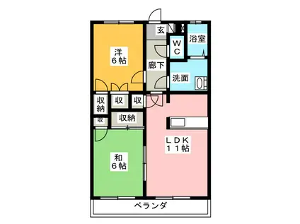 ログマンラシューレ(2LDK/2階)の間取り写真