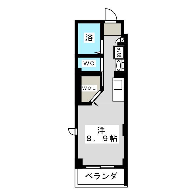 プランドール壱番館(ワンルーム/1階)の間取り写真