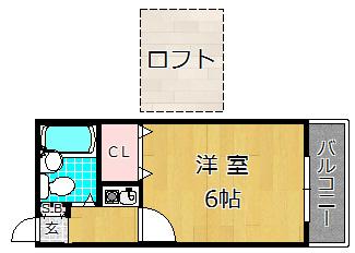 アンフィニィ・桜町(1K/1階)の間取り写真