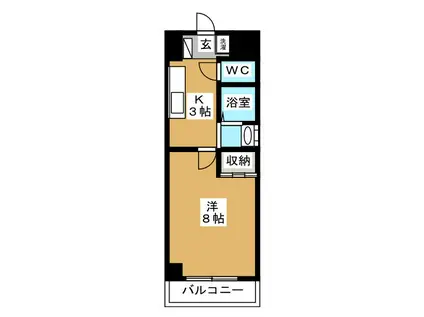 サンイング北松戸(1K/5階)の間取り写真