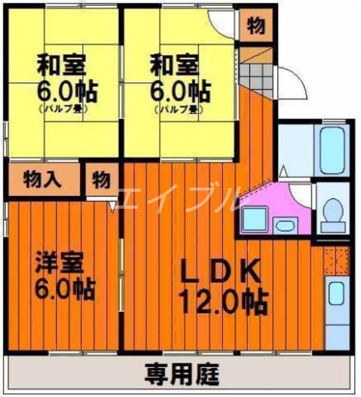 エレガンス西市 G棟(3LDK/1階)の間取り写真