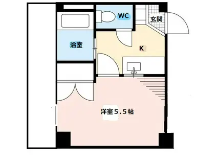 エステート三滝(1K/3階)の間取り写真
