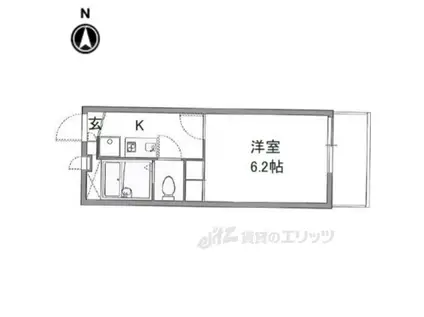 レオパレス今津(1K/3階)の間取り写真