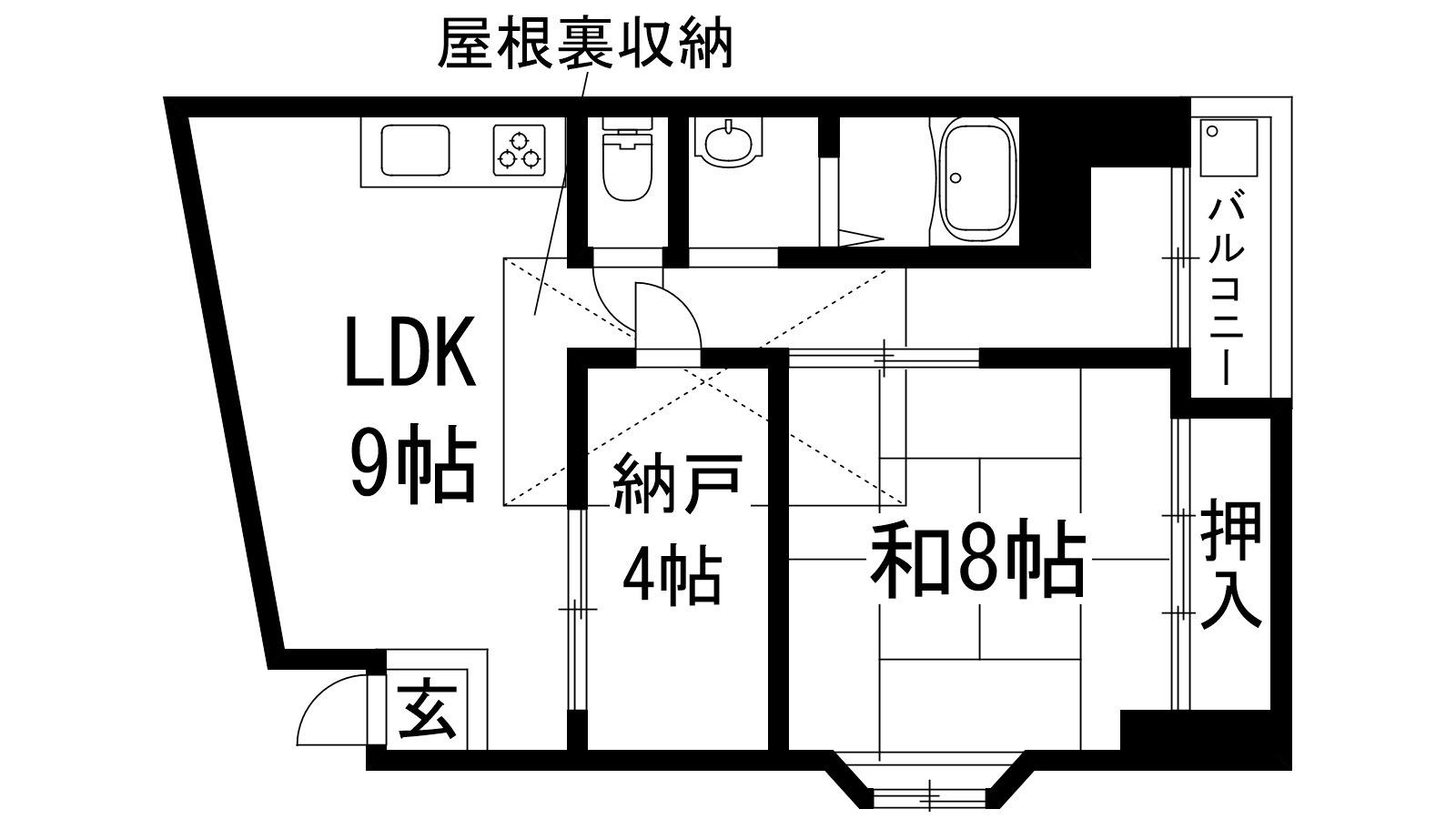 アーバンハイム2(1SLDK/3階)の間取り写真