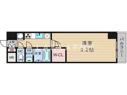 アーデンタワー靭公園(1K/3階)の間取り写真