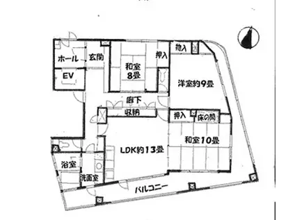 松田ビル4(3LDK/4階)の間取り写真