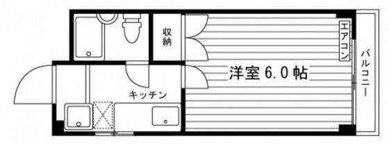 コーポみずしま(1K/3階)の間取り写真