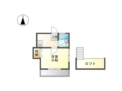 レオパレス杉栄(1K/2階)の間取り写真