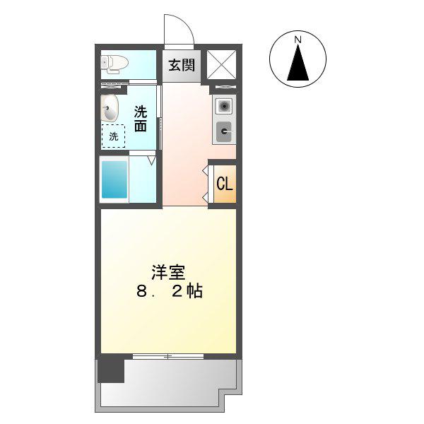 大晃マンション(1K/7階)の間取り写真