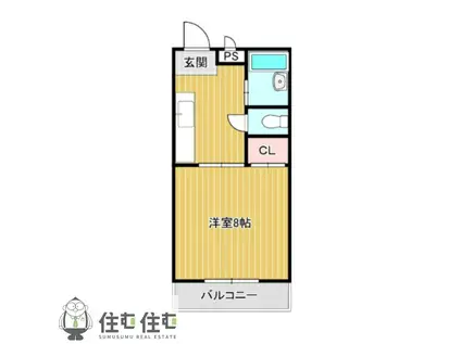 ウエストシティー90(1K/2階)の間取り写真