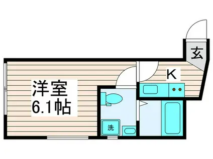KOTONOHA(1K/1階)の間取り写真