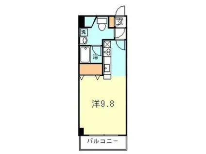 ハーベストヒルズ溝の口II(ワンルーム/4階)の間取り写真