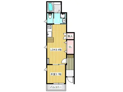 T・YOU(1LDK/1階)の間取り写真