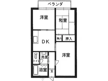 コーポアネックス C(3DK/2階)の間取り写真