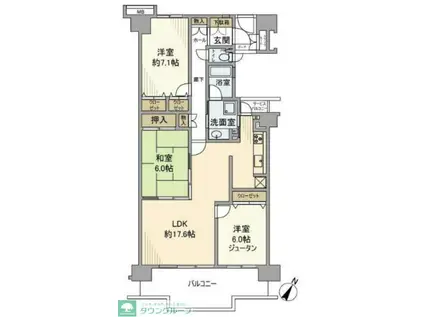 ソフィア所沢(3LDK/2階)の間取り写真