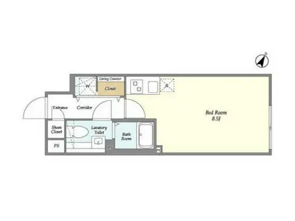 AGRATIO目黒諏訪山 アグレシオ目黒諏訪山(ワンルーム/2階)の間取り写真
