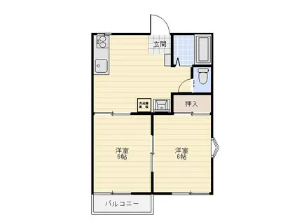 さくらハイツ(2DK/2階)の間取り写真