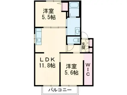 K-アントレA(2LDK/2階)の間取り写真