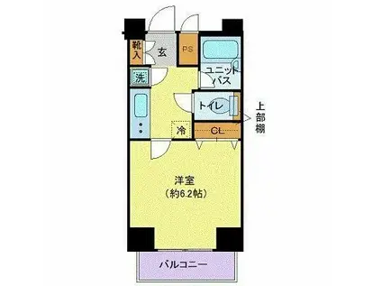 ソアブール小石川ノヴァ(1K/4階)の間取り写真