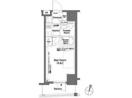 パークキューブ笹塚(1K/3階)の間取り写真