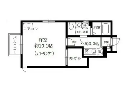 フレグラント ガーデン(1K/1階)の間取り写真