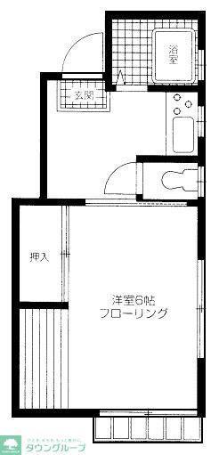 グリーンハイム(1K/1階)の間取り写真