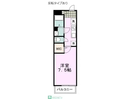 グレイス西所沢II(1K/1階)の間取り写真