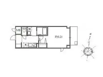 入谷さくらさくレジデンス(1K/3階)の間取り写真