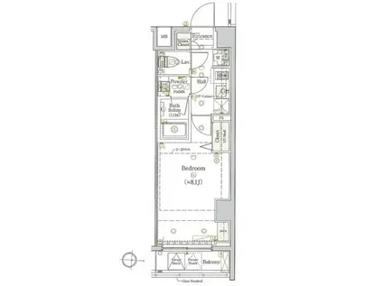 プレール・ドゥーク錦糸町V(1K/5階)の間取り写真