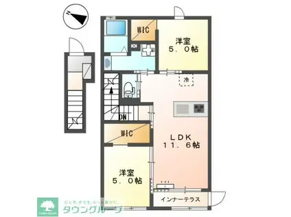 フォレスタ湘南(2LDK/2階)の間取り写真
