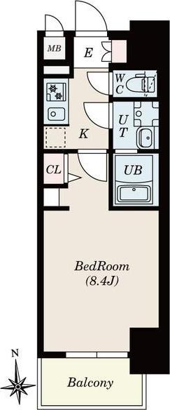 S-RESIDENCE尾頭橋BEAUTE(1K/10階)の間取り写真