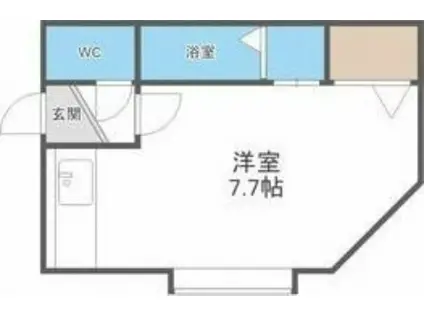 PALMHILL麻生・I(1K/2階)の間取り写真