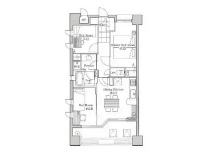 ラナイタウン・ルネッサンス・プラザハウス(3DK/8階)の間取り写真