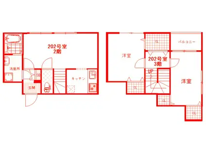 CFジオ―レ鎌倉弐番館(2LDK/2階)の間取り写真