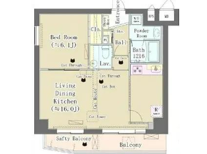 MAISON DE TAKAYA メゾンドタカヤ(1LDK/2階)の間取り写真