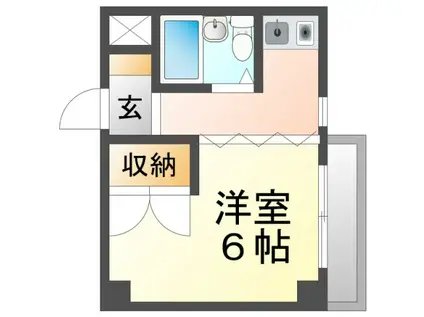 R&E関大前マンション(1K/2階)の間取り写真