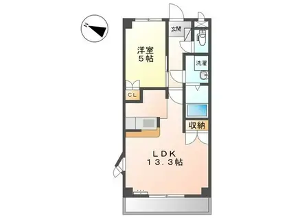 サンモール和坂(1LDK/3階)の間取り写真