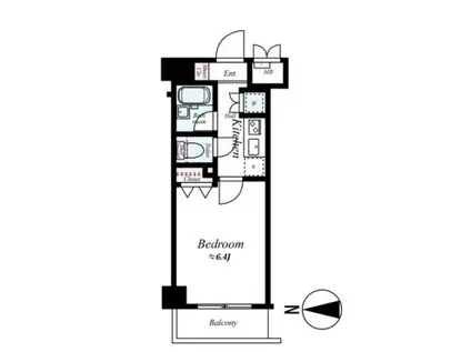 パレステュディオ大森ウエスト(1K/1階)の間取り写真