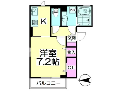 GOOD NEIGHBOR(1K/1階)の間取り写真